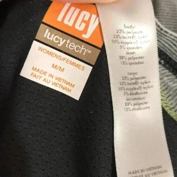 Lucy Tech Dashing Stripe Top Size M—B5 - Picture 7 of 8